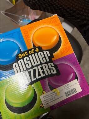 Learning Resources Answer Buzzers - Set of 4 Game Show Class Buzzers (LER 3774)